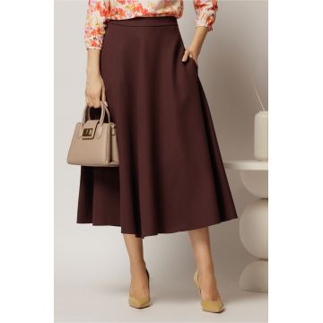 Fusta midi bordo croi clos office