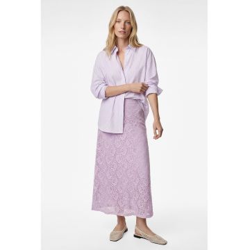 Fusta midi de dantela - Lila