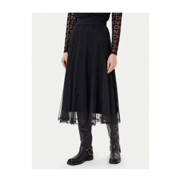 Fusta midi -  negru - de femei -