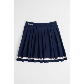 Fusta mini cu pliuri - Bleumarin