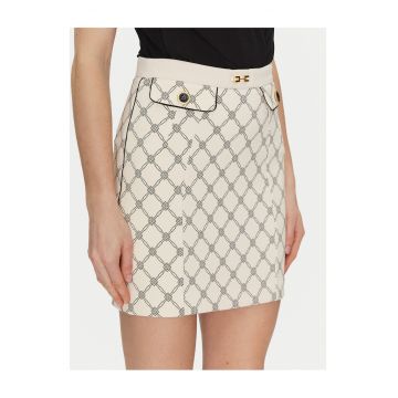 Fusta mini de dama  ecru