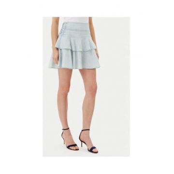 Fusta mini din amestec de lyocell