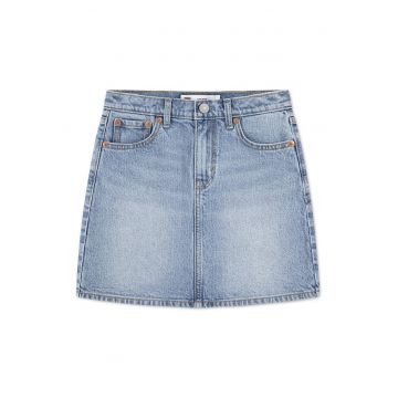 Fusta mini din denim Icon - Albastru deschis