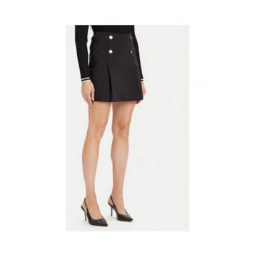 Fusta mini -  neagra - bumbac si poliester