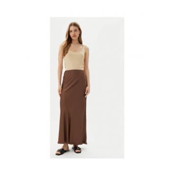 Fusta  model TD0472 - culoare ciocolata - material original