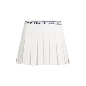 Fusta plisata -  alb - femei