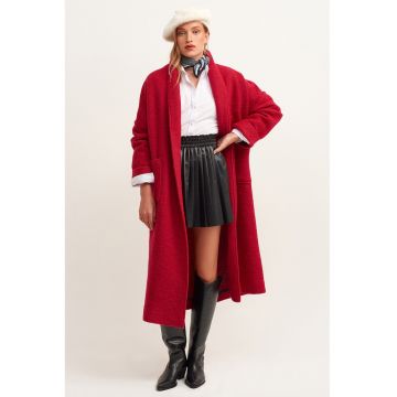 Fusta plisata din piele ecologica - Negru