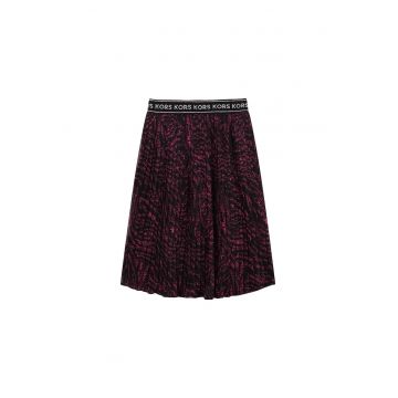 Fusta plisata fete  negru - roz