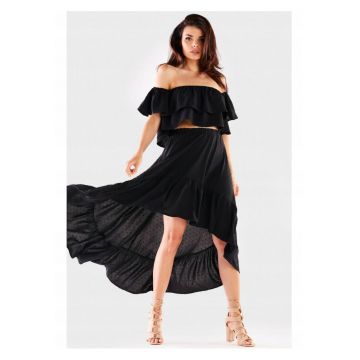 Fusta  Poliester - Negru