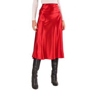 Fusta -  Rosu - Satin -