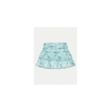 Fusta scurta cu model tropical