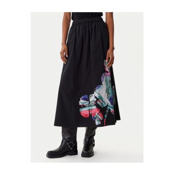 Fusta trapez  neagra - pentru femei