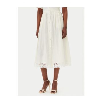 Fusta trapezoidala dama -  ecru