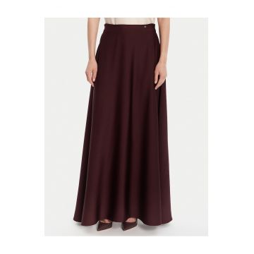 Fusta trapezoidala de dama  bordo - fabricata din materiale de calitate