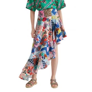 Fusta asimetrica cu volane Charlotte