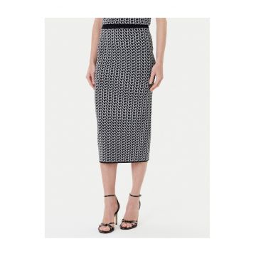 Fusta creion dama  negru/alb - fabrica de calitate