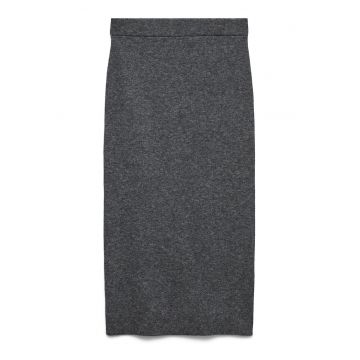 Fusta creion  neagra - 34% poliester reciclat - 28% poliester - 24% nailon - 14% viscoza - Gri