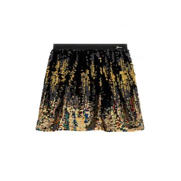 Fusta cu paiete - Auriu/Negru
