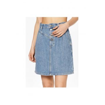 Fusta dama -  302743704 - Bumbac/Lyocell - Albastru - Albastru