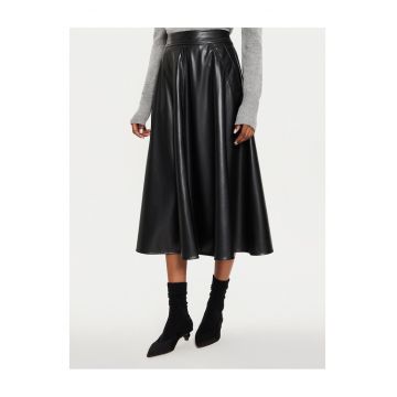 Fusta dama  imitatie de piele - negru -