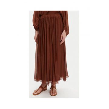 Fusta dama  viscoza/matase - maro