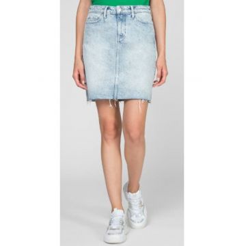 Fusta din denim cu talie inalta Nubia -