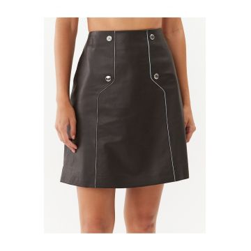 Fusta  din piele - neagra -