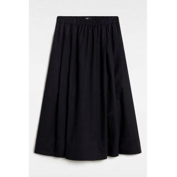 Fusta evazata cu model uni - Negru