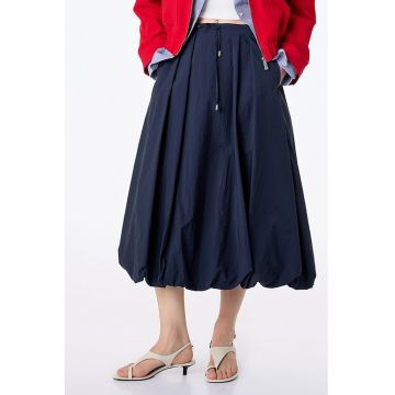 Fusta midi cu buzunare - Bleumarin