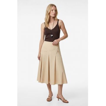 Fusta midi evazata - Bej