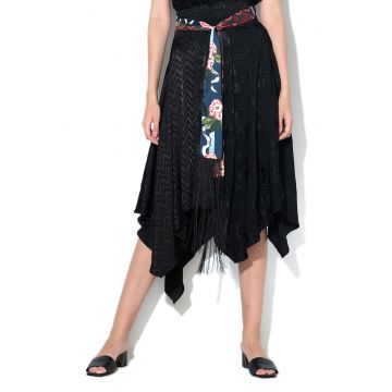 Fusta midi evazata - cu talie elastica Bettany