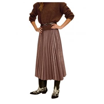 Fusta midi plisata -