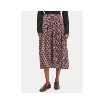 Fusta trapezoidala dama  bordo