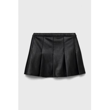 Abercrombie & Fitch fusta fete culoarea negru, mini, evazati