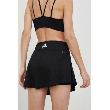 adidas Performance fustă culoarea negru, mini, evazați HS1654