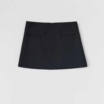 Sinsay - Fustă mini cu croială trapez - Negru