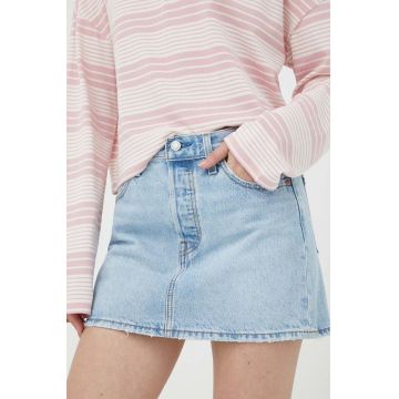 Levi's fustă din denim mini, dreaptă