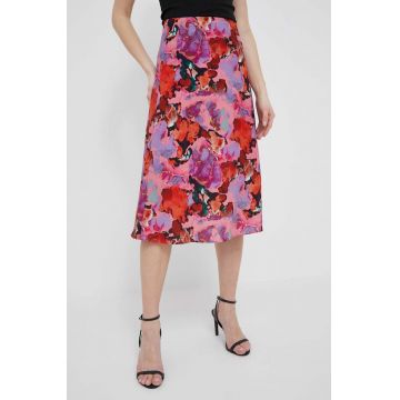 PS Paul Smith fusta culoarea roz, midi, evazati