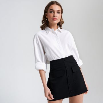 Sinsay - Fustă mini cargo - Negru