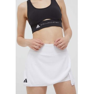 adidas Performance fustă sport Club culoarea alb, mini, drept HS1455