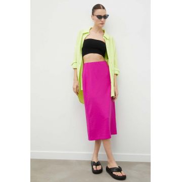 Drykorn fusta culoarea roz, midi, drept Drykorn fusta culoarea roz, midi, drept
