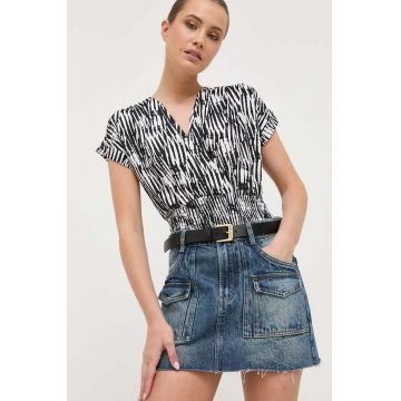 Miss Sixty fustă din denim culoarea bleumarin, mini, dreaptă