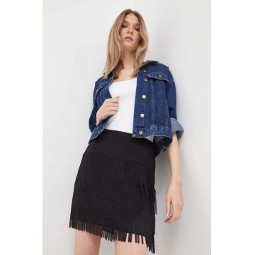 Sisley fusta culoarea negru, mini, evazati Sisley fusta culoarea negru, mini, evazati