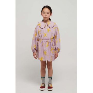 Bobo Choses fusta din bumbac pentru copii culoarea violet, mini, evazati