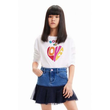 Desigual fustă din denim mini, dreaptă