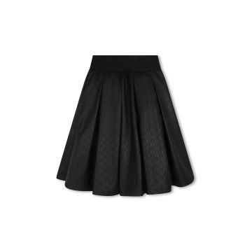 Karl Lagerfeld fusta din bumbac pentru copii culoarea negru, mini, evazati
