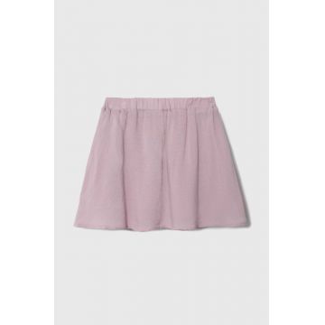 United Colors of Benetton fusta fete culoarea violet, mini, evazati